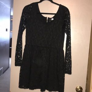 Black lace dress